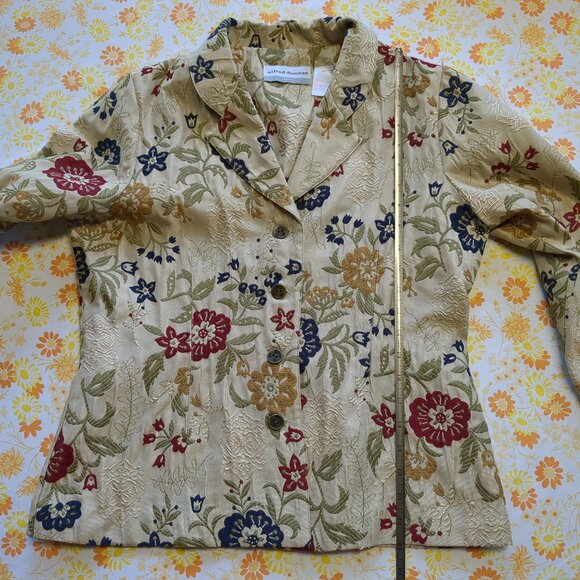 Alfred Dunner Floral Embroidered Blazer - Picture 9 of 10